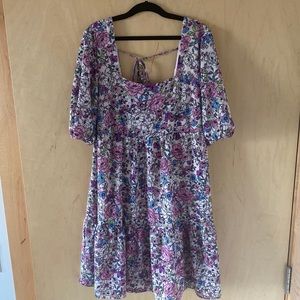 BCBGeneration Tie Back Baby Doll Dress